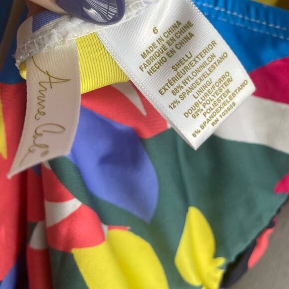 ✨Anne Cole✨Colourful Expression Draped One-Piece - Picture 4 of 7